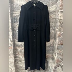 Diane Von Furstenberg Black Long Coat